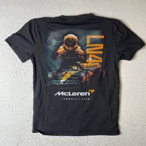 McLaren Formula 1 Team Lando Norris Graphic T Shirt Black Short Sleeve Mens S